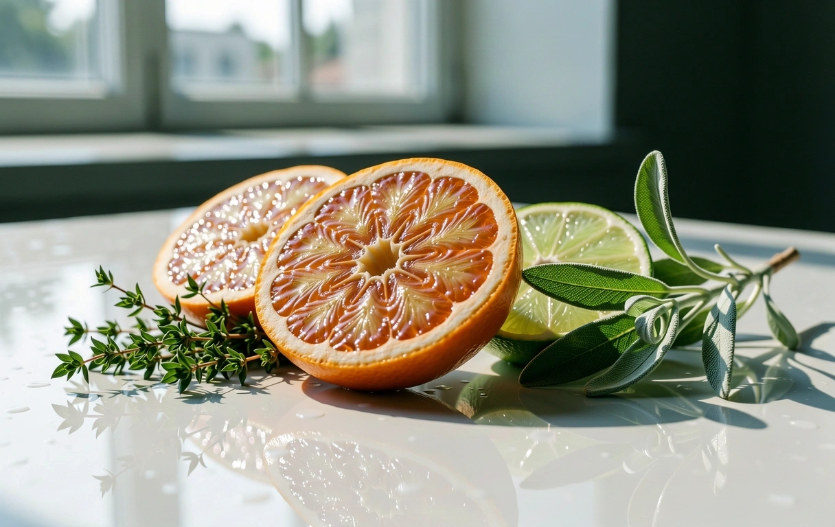 Vibrant metabolic energy represented by citrus